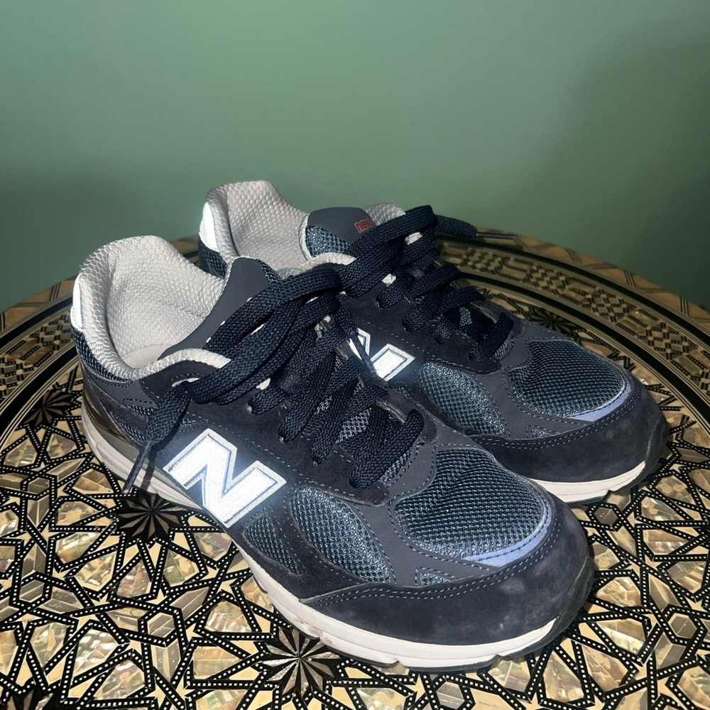 New Balance Kid’s Navy and Gray Sneakers